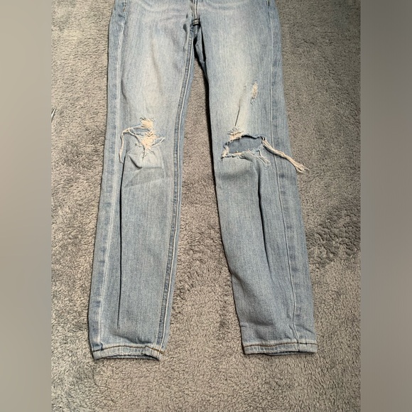 Elizabeth and James Distressed Light Blue high rise skinny ankle Jeans 0-25 - Picture 2 of 10